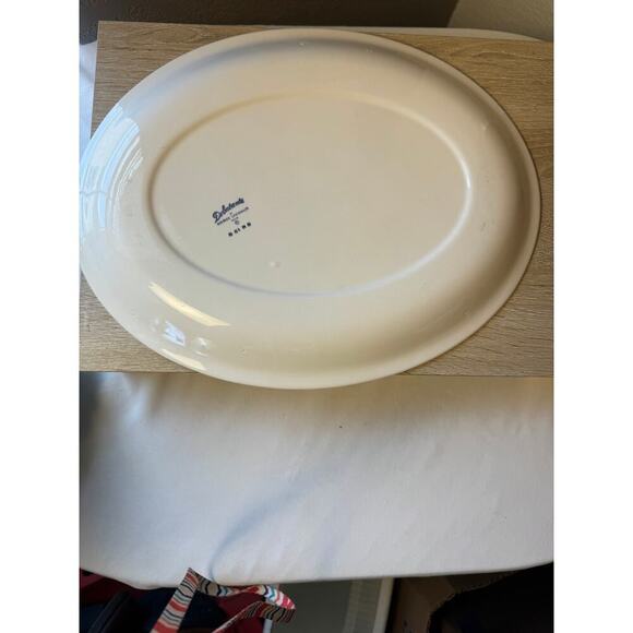 Homer Laughlin Debutante Bali Flower Oval Serving Platter - 1955 - Picture 5 of 6